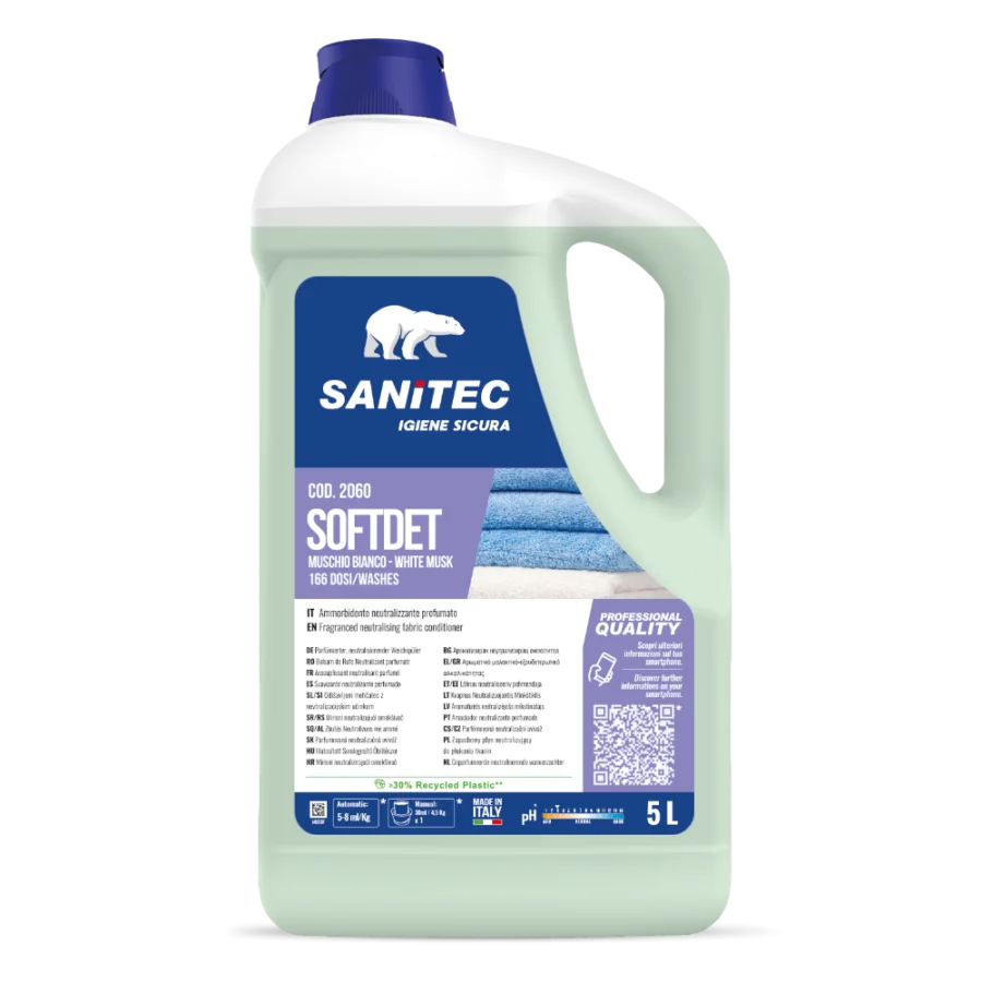 Sanitec Softdet White Musk 5L kontsentreeritud luksuslik pesuloputusvahend