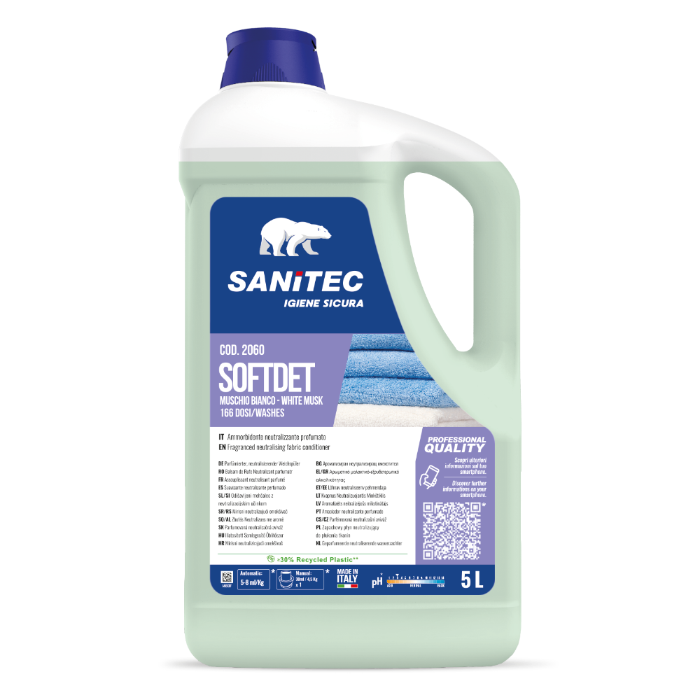 Sanitec Softdet White Musk 5L kontsentreeritud luksuslik pesuloputusvahend