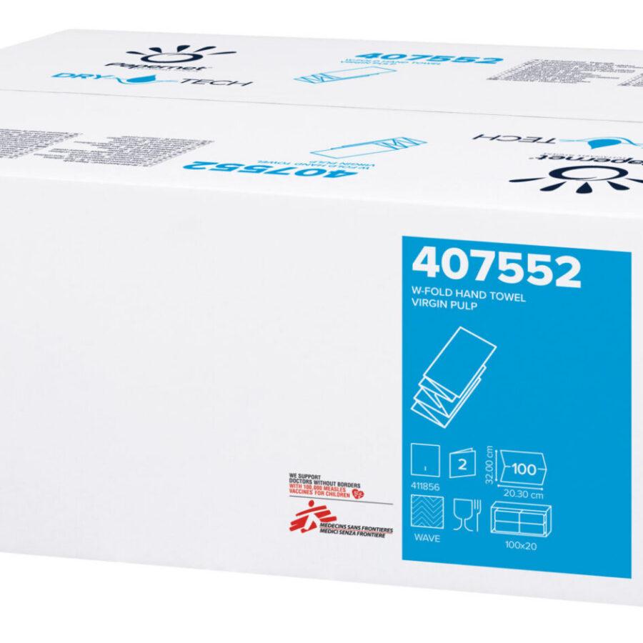 Papernet® Superior DryTech Lehtkätepaber, 2-Kihiline, W-Fold, Valge, 20,3x32 cm, Suure Imamisvõimega, ELi Ökomärgisega