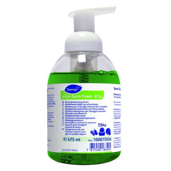 Diversey Suma Quick Foam D1.6 Käsinõudepesuvaht 475ml