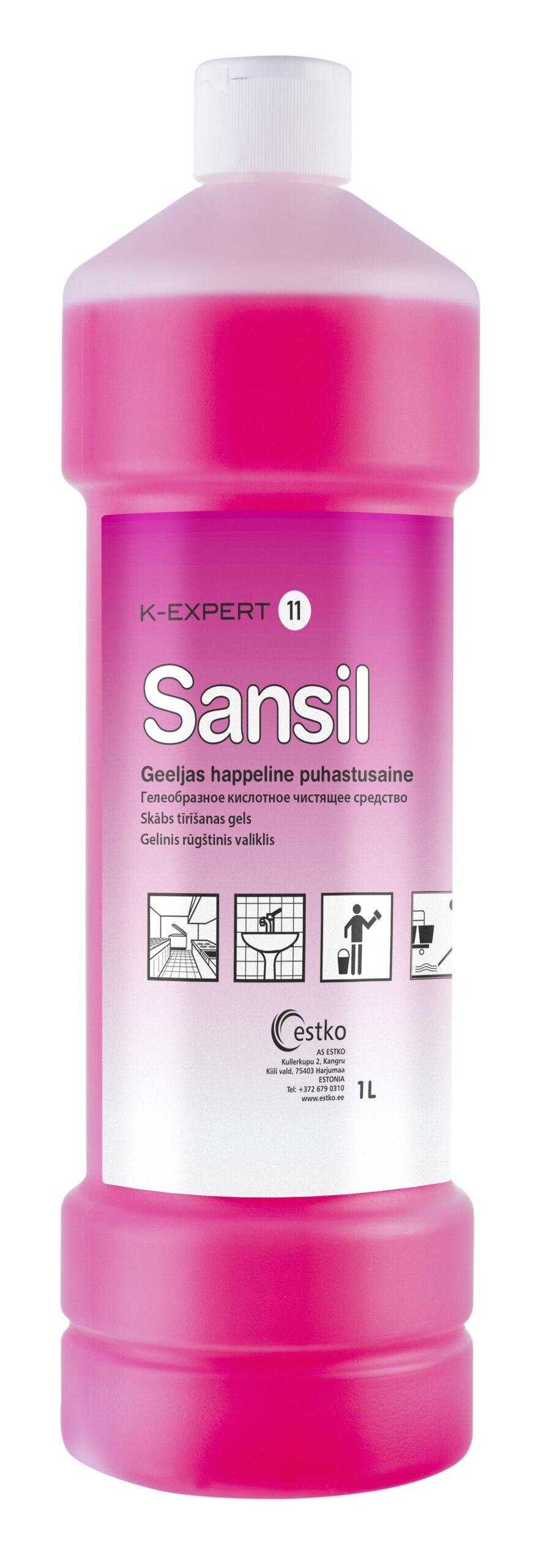 KE 11 geeljas happeline puhastusgeel Sansil 1l