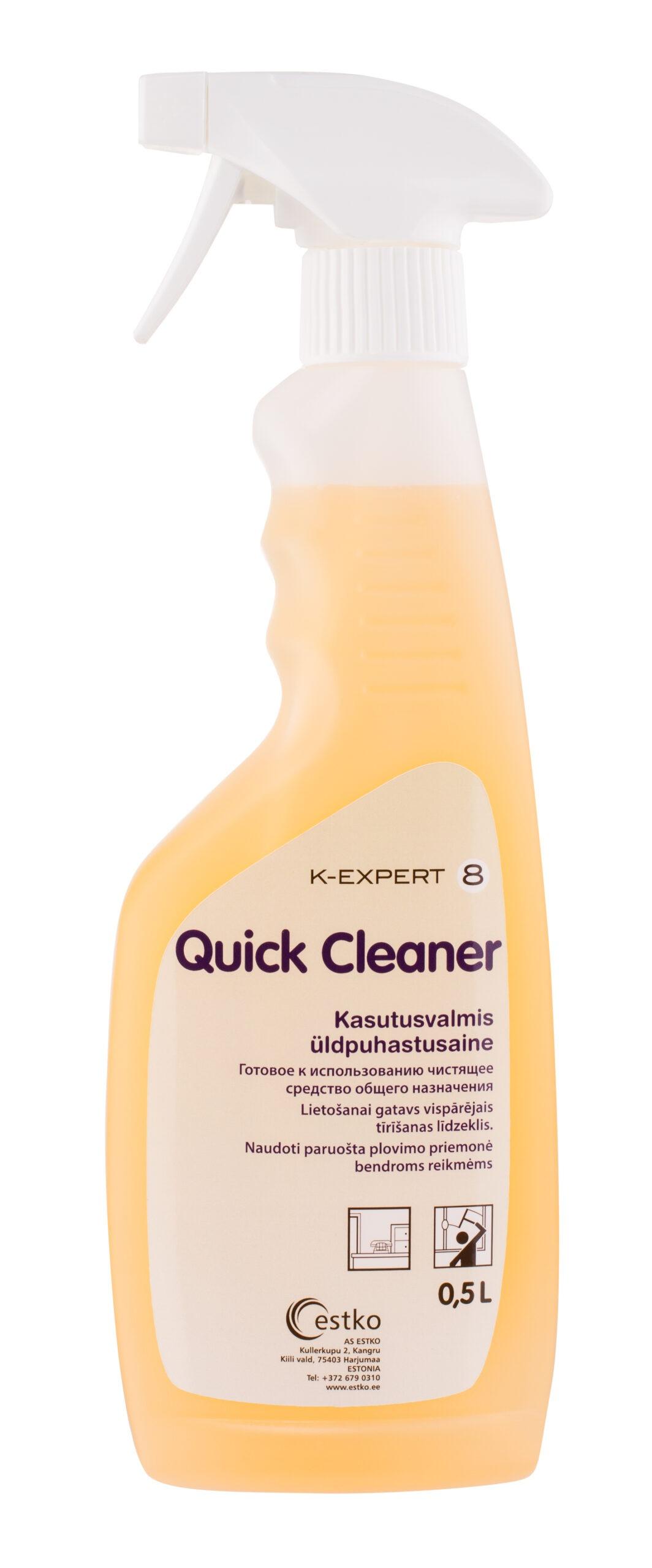 K-EXPERT 8 QUICK CLEANER – Kasutamisvalmis kiirpuhastusvahend pindadele 500ml pihustiga