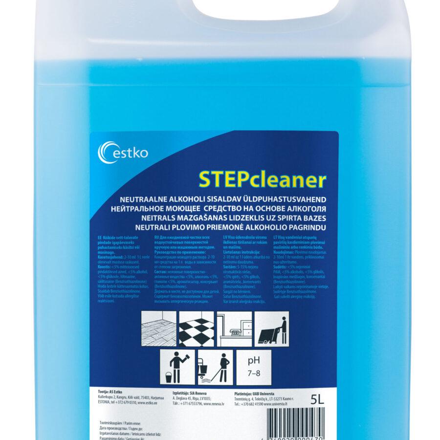 STEP Cleaner – Neutraalne alkoholiga üldpuhastusvahend läikivatele pindadele 5l