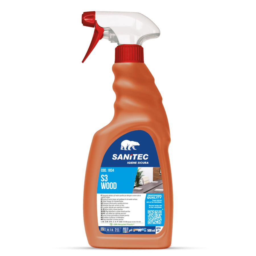 Sanitec S3 Wood 500ml – Toitev ja puhastav vahend puitmööblile