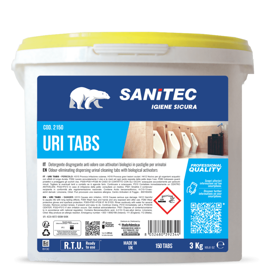 Sanitec Uri Tabs pissuaari tabletid 3kg/150tk