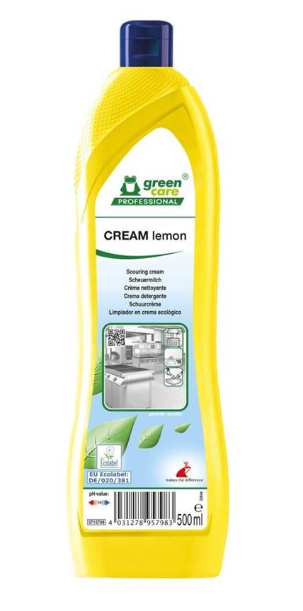 CREAM Lemon 500ml – Ökoloogiline küürimispasta kõvadele pindadele